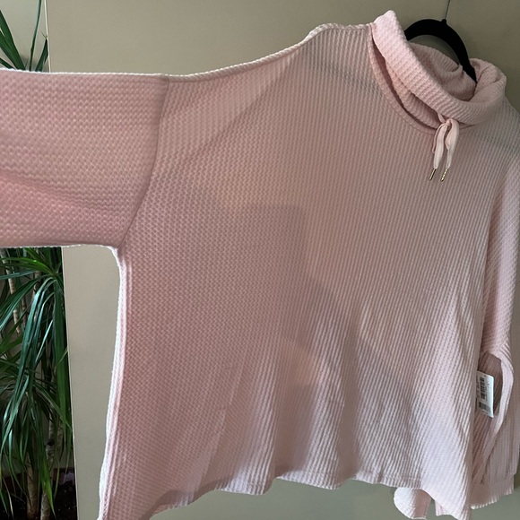 NWT Honeydew Light Pink Waffle Knit Mock Neck Top - Picture 9 of 13
